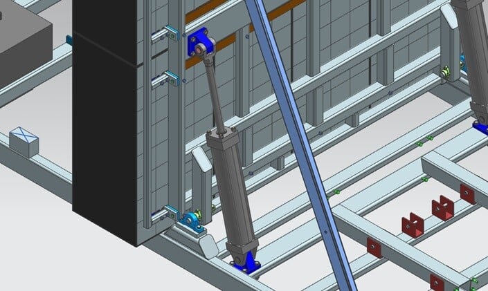 Hydraulic Ram for RF Wall