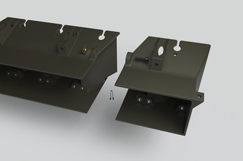 power supply air duct - 2  - 2 parts